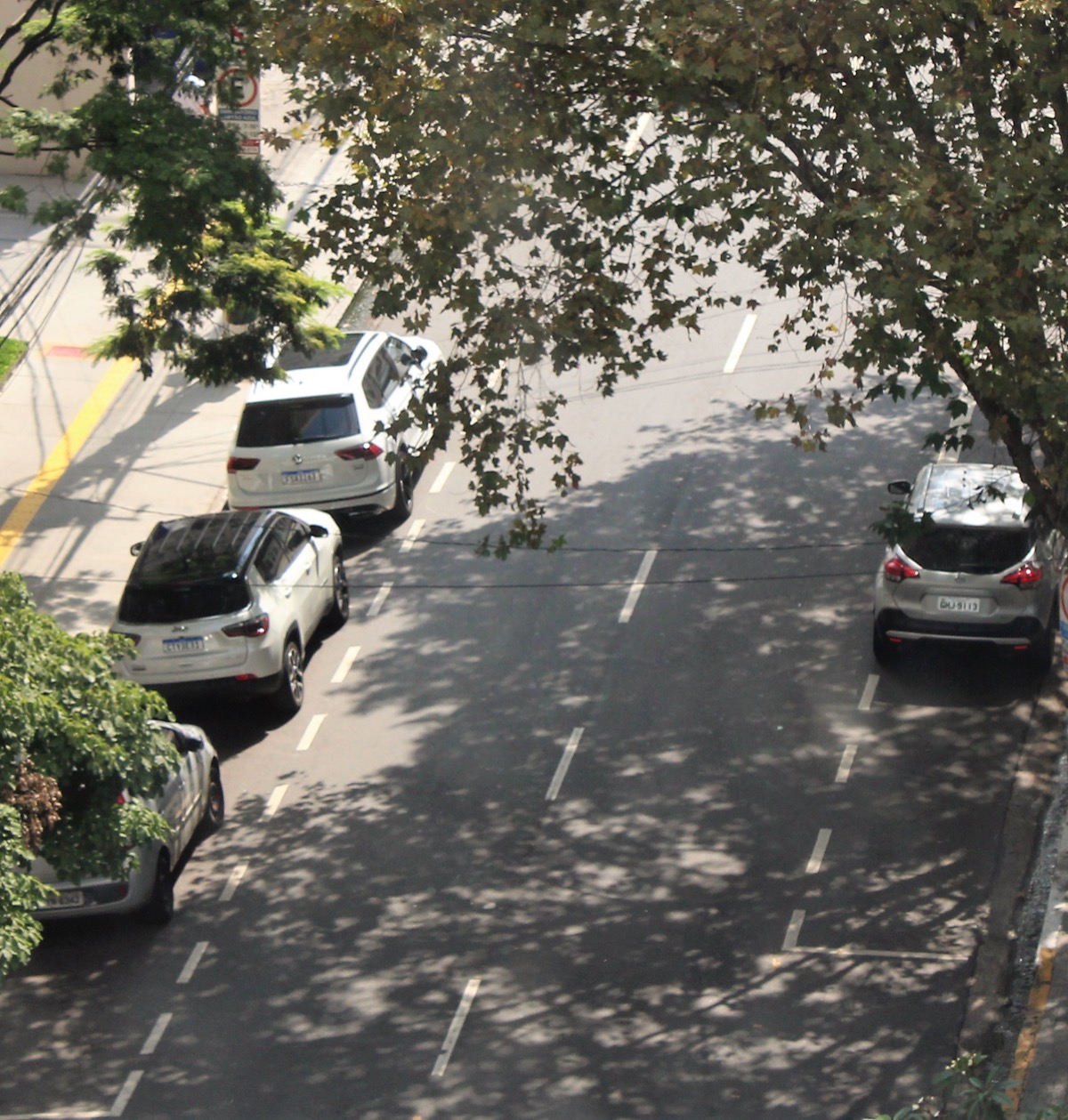 Carros estacionados na Avenida Lorena, São Paulo