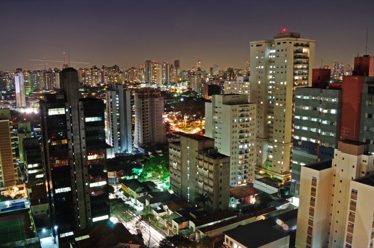 Panorama noturno da Vila Mariana, São Paulo